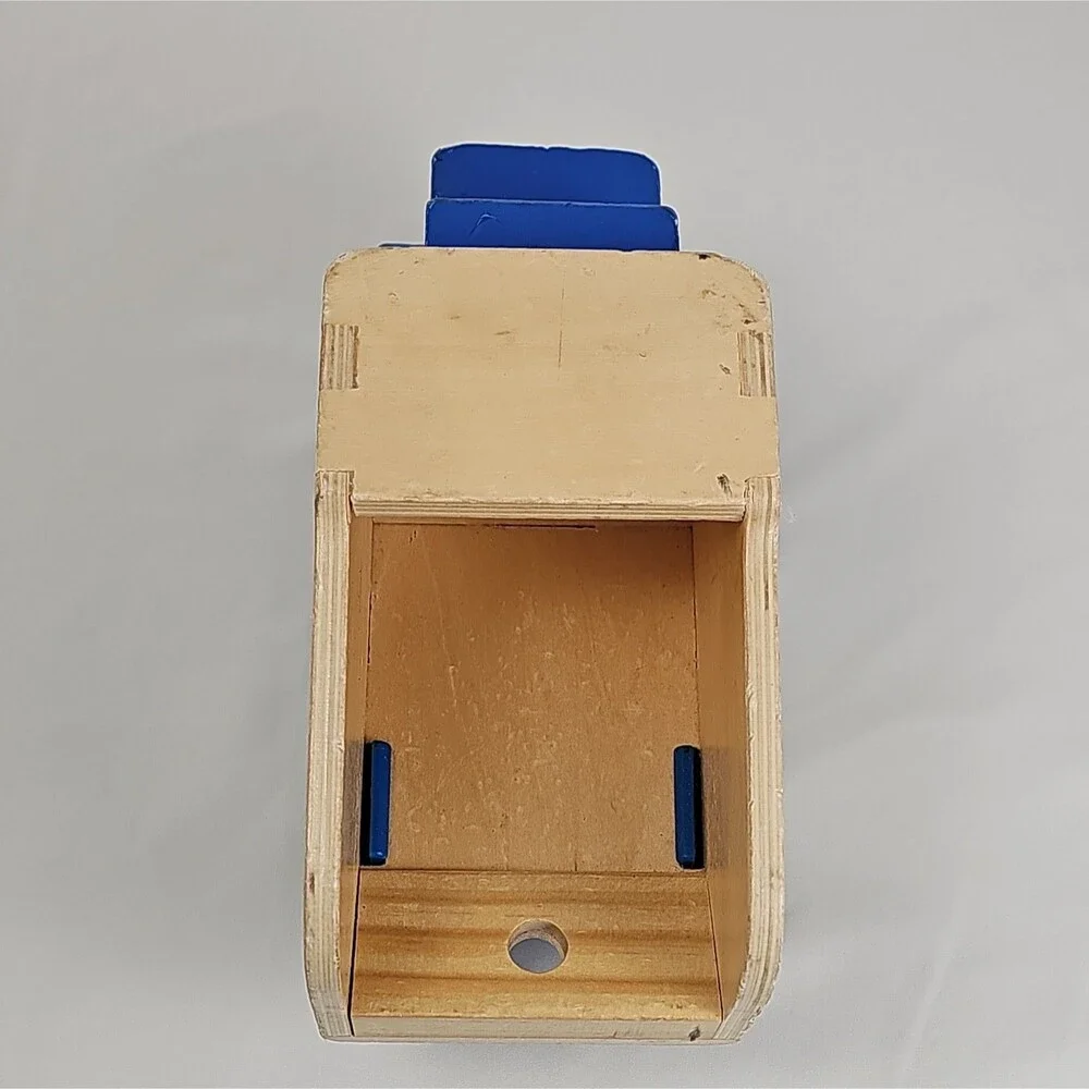Melissa & Doug Wooden Blue Dump Truck Construction Vehicle Toy Vintage Style